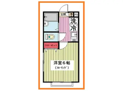 エクレールオオタIII(1K/3階)の間取り写真