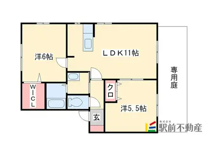 メルベーユ宮ノ本(2LDK/2階)の間取り写真