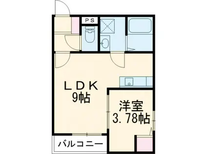 STAY HOME(1LDK/1階)の間取り写真