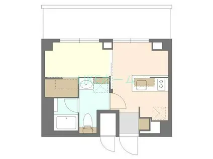 S-RESIDENCE原木中山AZURE(1DK/4階)の間取り写真