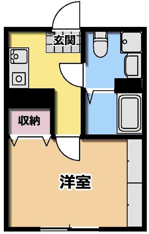 B2ND蕨(1K/3階)の間取り写真