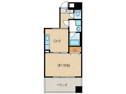 フォレストビュー(1DK/5階)の間取り写真