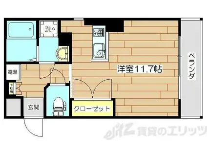 大阪謄写館ビル(ワンルーム/4階)の間取り写真