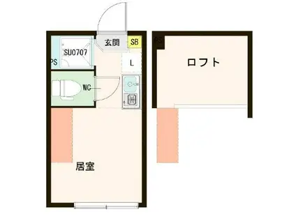 マルシエール西早稲田(ワンルーム/1階)の間取り写真