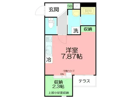 ヴィラ中海岸(1K/1階)の間取り写真