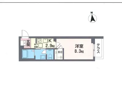 リラフォート(1K/1階)の間取り写真