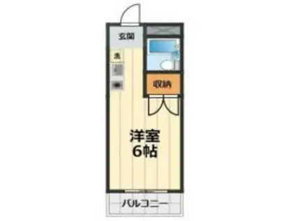 ラフォルテ生田(ワンルーム/2階)の間取り写真