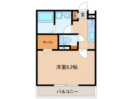 クラージュY・S(1K/1階)の間取り写真