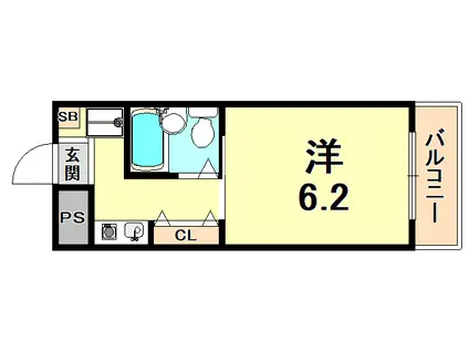 マンション三木(1K/1階)の間取り写真