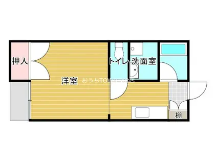 クレッセント1(ワンルーム/1階)の間取り写真