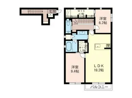 メゾン なごみ(2LDK/2階)の間取り写真