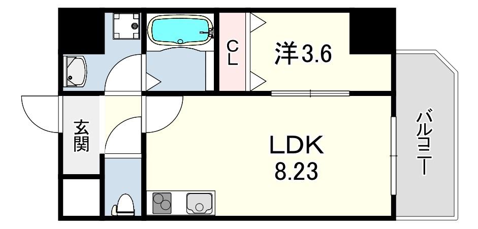 MAISON PREMIER 6(1LDK/6階)の間取り写真