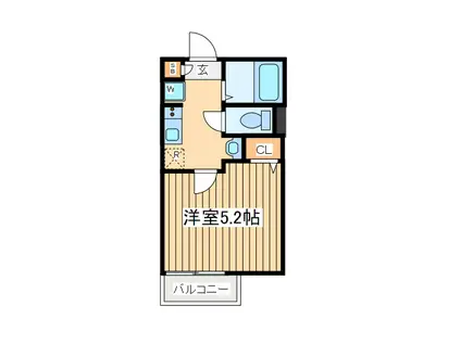 シー1913ティー(1K/2階)の間取り写真