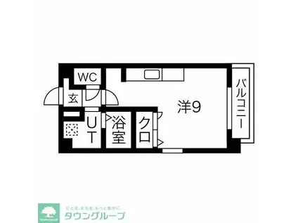 オンディーヌ花の木(ワンルーム/4階)の間取り写真