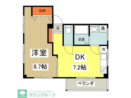 O・M・H(1DK/3階)の間取り写真