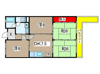 FILAALTA左京山(4DK/1階)の間取り写真