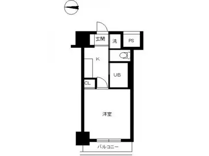 スカイコート大森第5(1K/2階)の間取り写真
