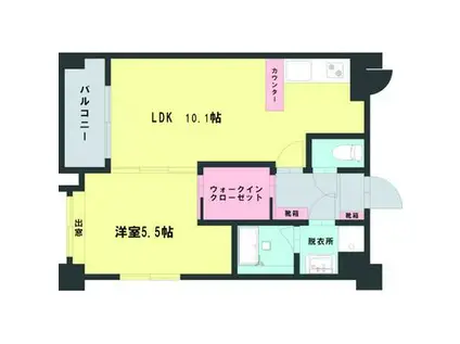 熊本市中央区菅原町マンション(1LDK/2階)の間取り写真