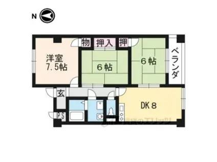 オークハイツ(3DK/3階)の間取り写真