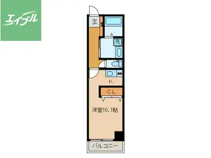 GLYCINE浦上(ワンルーム/2階)の間取り写真