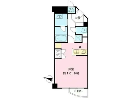 パークナードフィット田園調布(ワンルーム/2階)の間取り写真