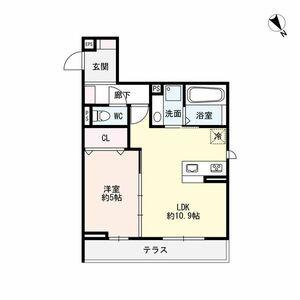 GRAND AGUN(1LDK/1階)の間取り写真