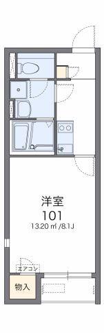 レオネクスト花水台(1K/2階)の間取り写真