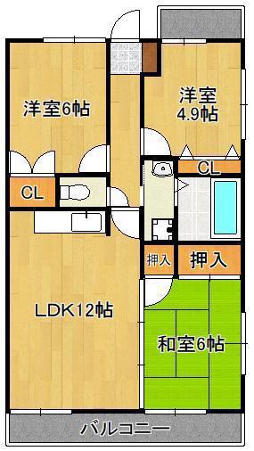 ルネッサンス宮ノ尾I(3LDK/3階)の間取り写真