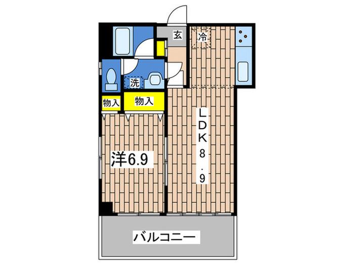 坂本ビル(1LDK/4階)の間取り写真