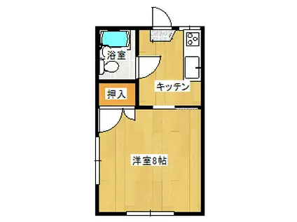 ハイムチェリー(1K/2階)の間取り写真