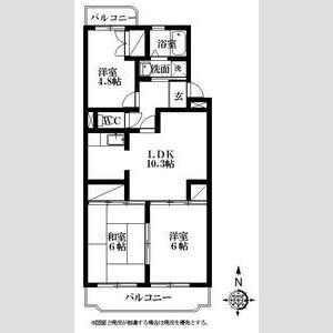 マンションフォーリア(3LDK/1階)の間取り写真