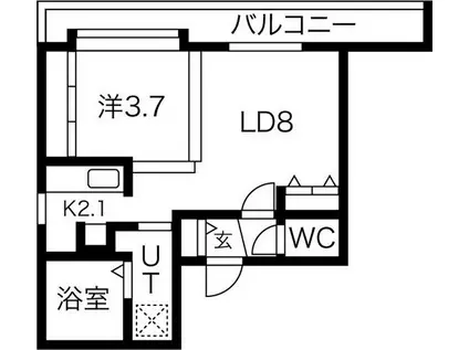 NSK BLD(1LDK/4階)の間取り写真