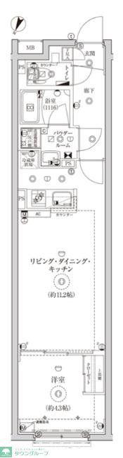 CREATIF池袋(1LDK/4階)の間取り写真