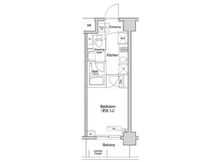 プライマル方南町(1K/3階)の間取り写真