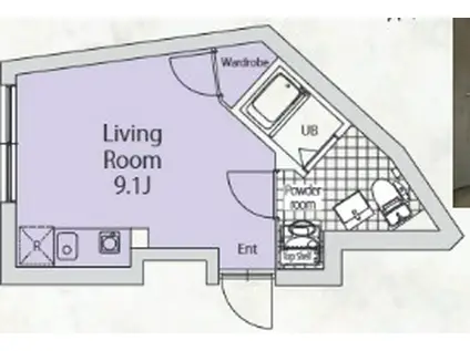 NOZOMIO PREMIER MEGUROノゾミオプレミア目黒(ワンルーム/2階)の間取り写真