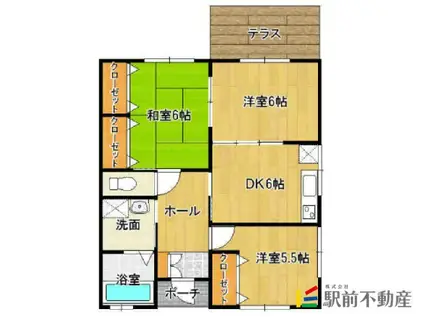 メゾンAM(3DK/1階)の間取り写真