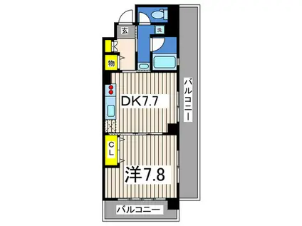 PAW PRINT(1DK/3階)の間取り写真