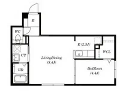 RIRUJYU HOKUDAIMAE(1LDK/2階)の間取り写真