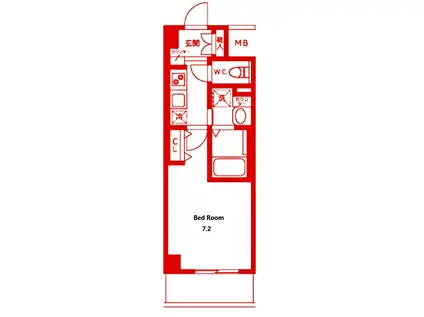 ヴェールシャルマン戸塚 II(1K/5階)の間取り写真