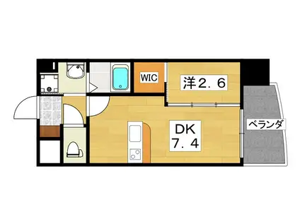 プラ・ディオ寝屋川駅前(1DK/9階)の間取り写真