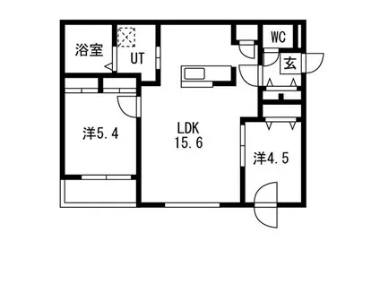 LUMIERE KOTONI(2LDK/5階)の間取り写真