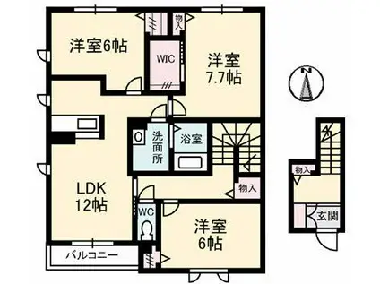 サン・プレジオ美(3LDK/2階)の間取り写真