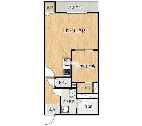 FUKUREA(1LDK/3階)の間取り写真