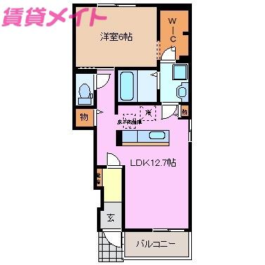 コンソラータ II(1LDK/1階)の間取り写真