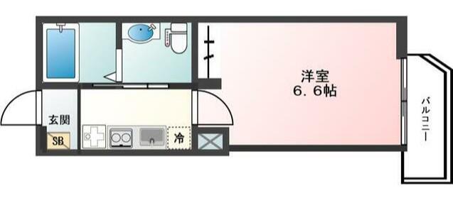 GLANZ赤羽イースト(1K/1階)の間取り写真