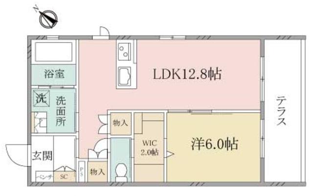 ヘーベルヴィレッジ原町田ヴィレッジすくね(1LDK/3階)の間取り写真