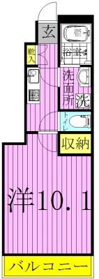 GRAND CONFORTグランコンフォート(1K/1階)の間取り写真