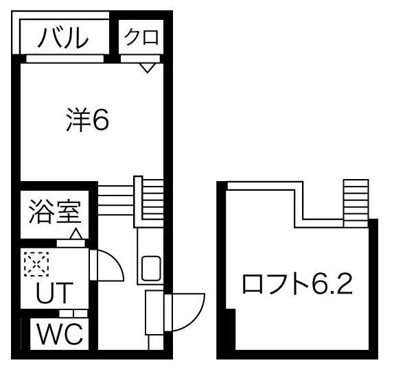 クレシェンテ栄生(1K/1階)の間取り写真