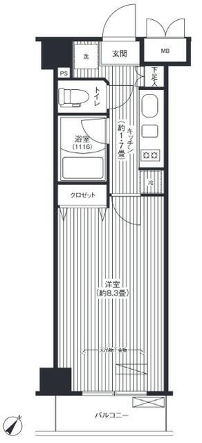 ステラメゾン荻窪(1K/2階)の間取り写真