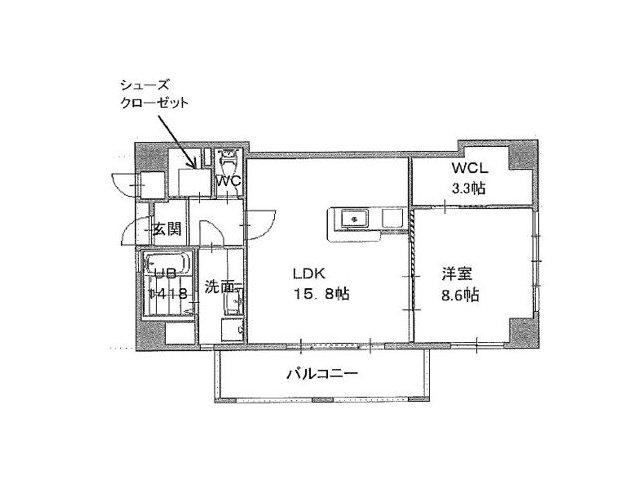 SQUARE152(1LDK/5階)の間取り写真